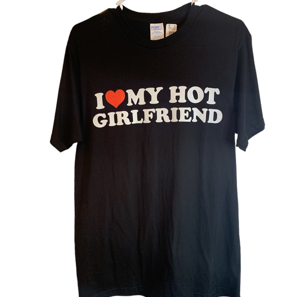 Mens I <3 my hot girlfriend tshirt